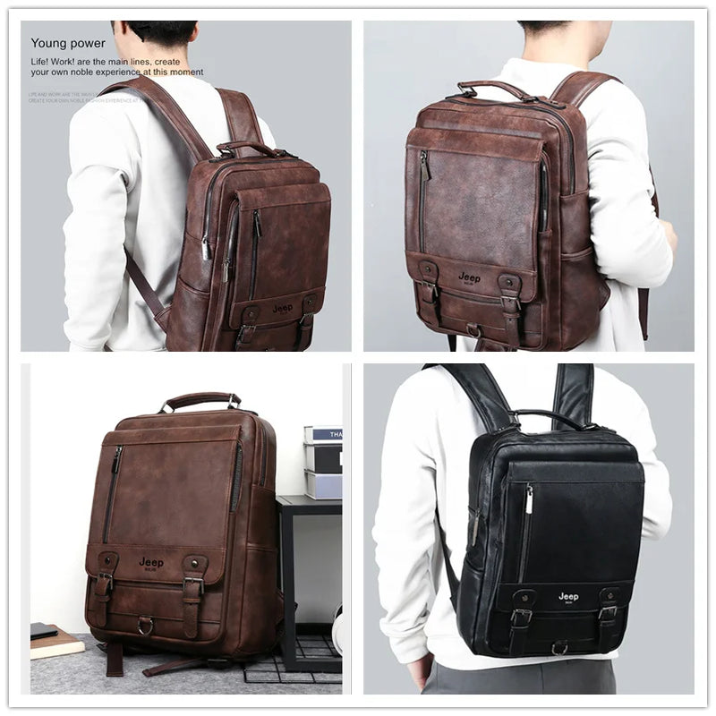 Leather Travel Backpack